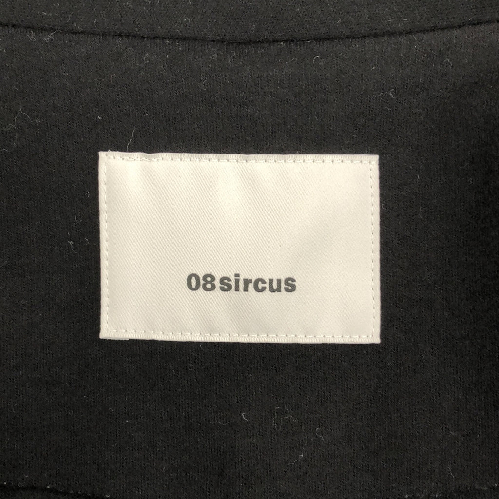 08sircus / 零八馬戲團 |羊毛腰帶單層大衣 | 0 | 黑色 |女性的