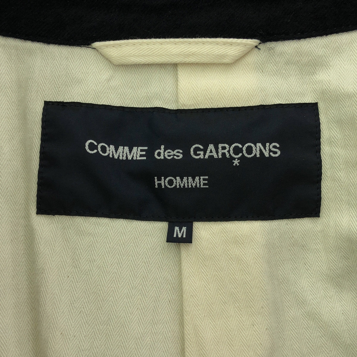 COMME des GARCONS HOMME | 2019秋冬 |羊毛縮水華蓋大衣 | M |海軍 |男士
