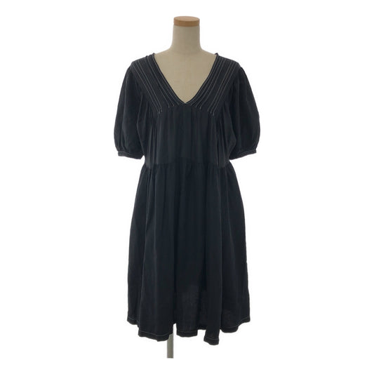 tricot COMME des GARCONS | Dyed puff sleeve V-neck pullover dress | S | Women's