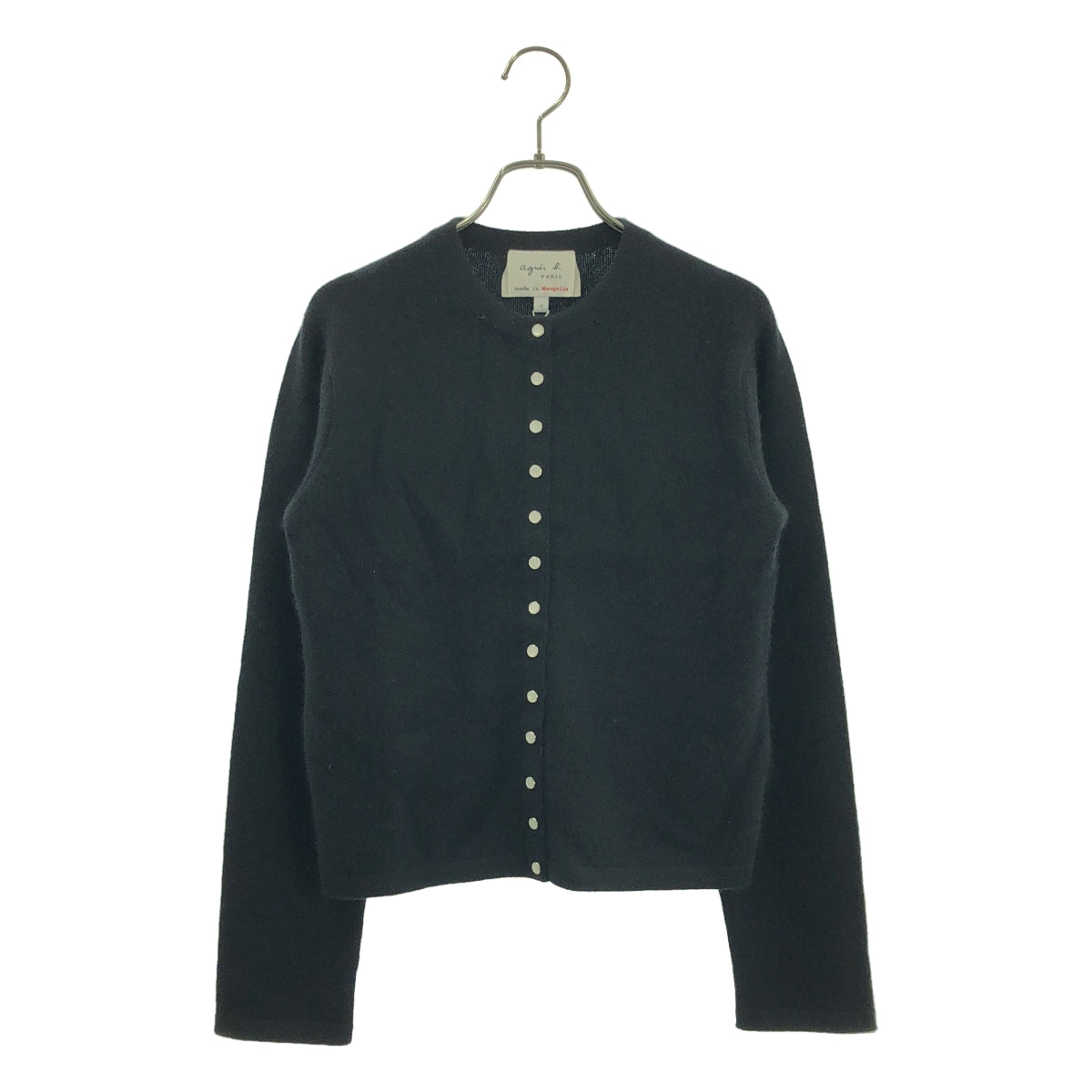 Agnes b. / 아니에스베이 | 캐시미어 스냅 버튼 크루넥 카디건 | 1 | 여성