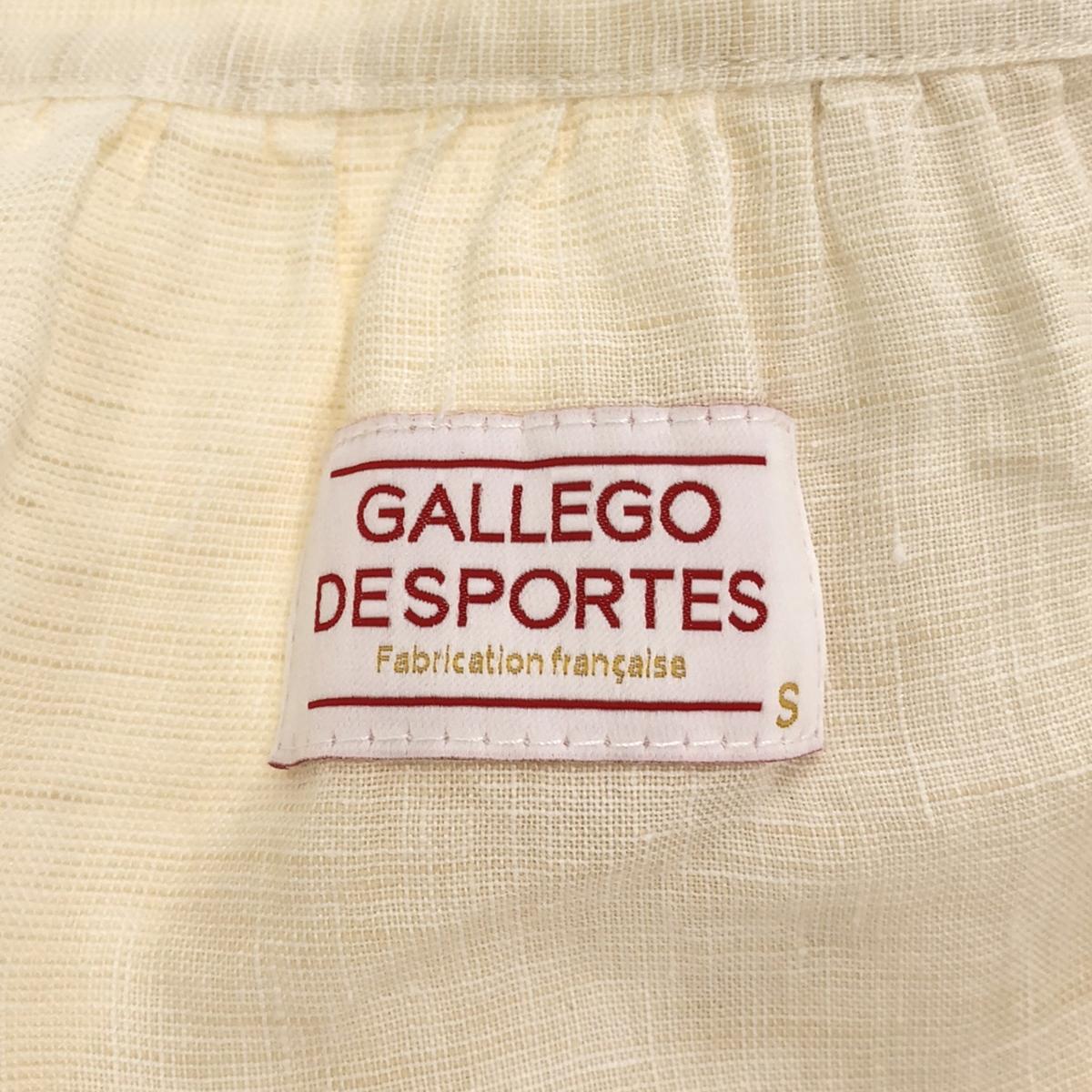 [Beautiful Condition] GALLEGO DESPORTES | Linen Gathered Sleeveless Dress | S | Ecru | Women's