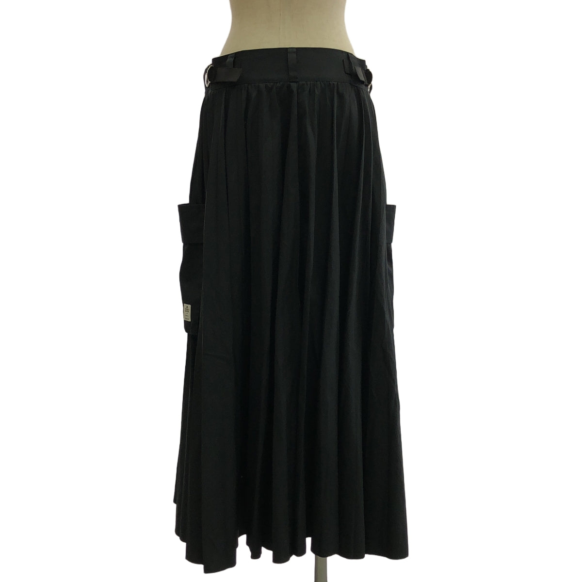 sacai / Sacai | 2024 | Thomas Mason 棉府綢半身裙 | 3 |黑色 |女性的