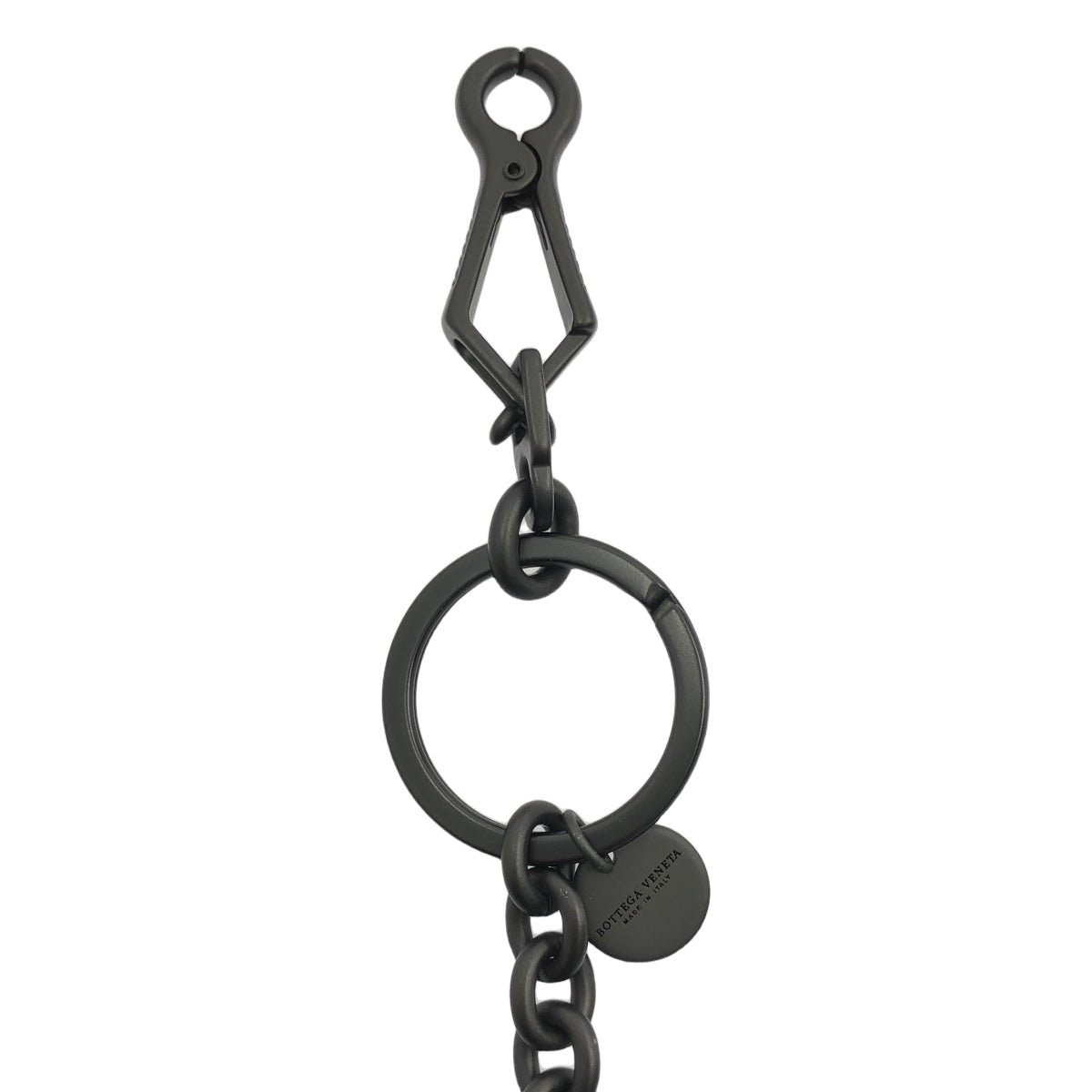 【新品】  BOTTEGA VENETA / ボッテガヴェネタ | キャットモチーフ イントレチャート キーホルダー | ベージュ系