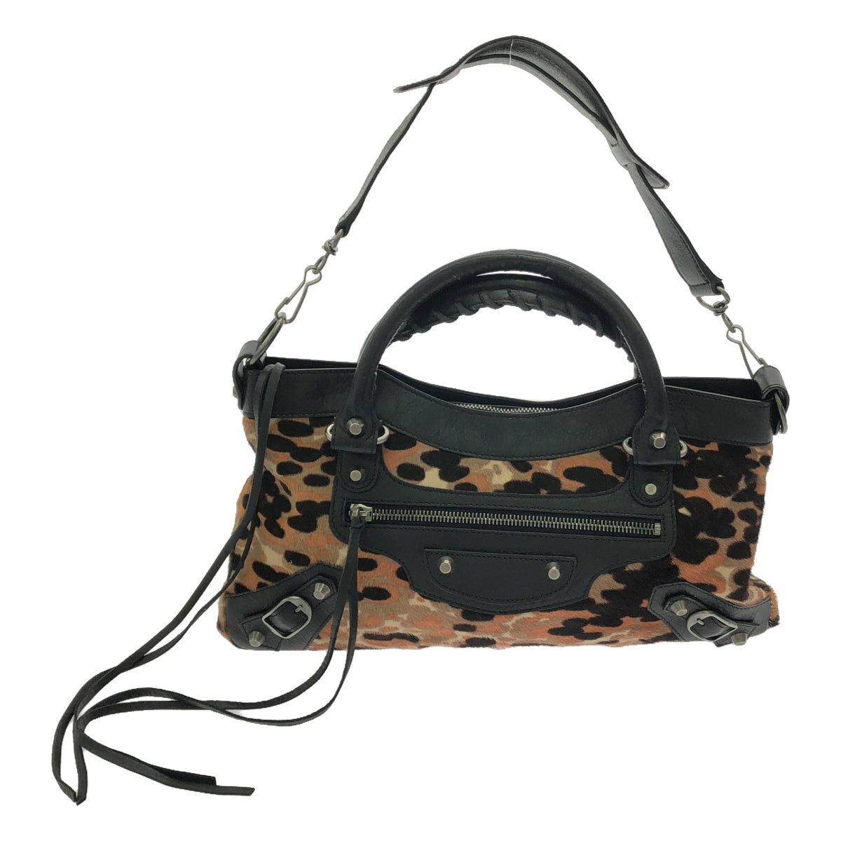 BALENCIAGA / Balenciaga | Pony The City Leopard Print Handbag |