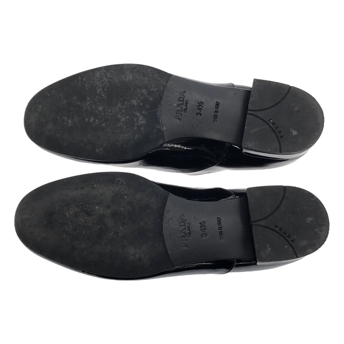 PRADA / プラダ | エナメルレザー レースアップシューズ | 34 1/2