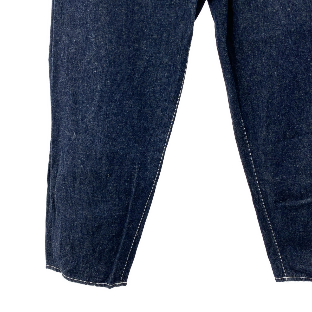 mina perhonen / ミナペルホネン | every day / エブリデイ レザーパッチ 濃紺デニムパンツ | 38 | レディース