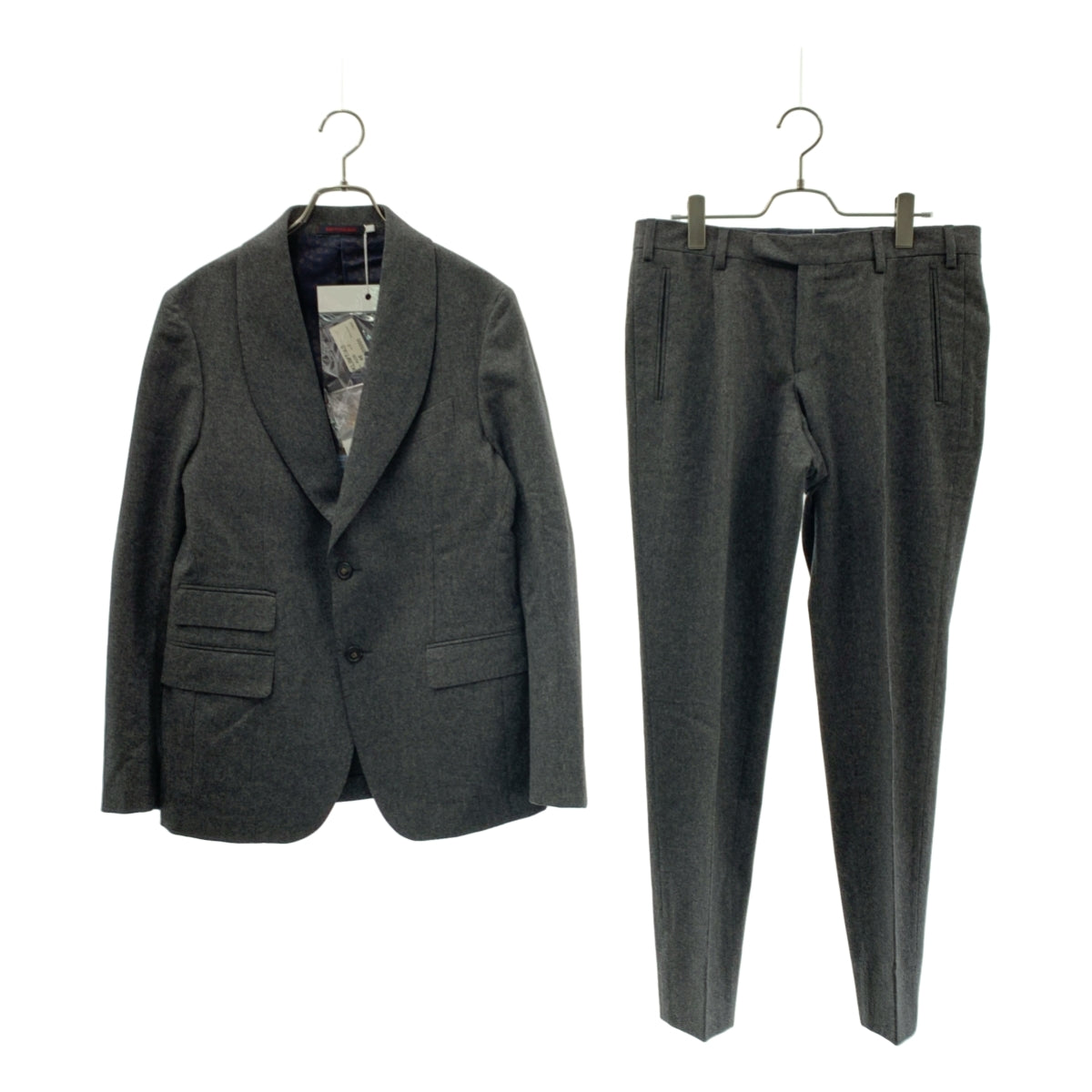 【美品】  THE GIGI / ザ・ジジ | セットアップ スーツ / KLIMT ウール フランネル ショールカラー 2B テーラードジャケット / スラックス | 46 | グレー | メンズ