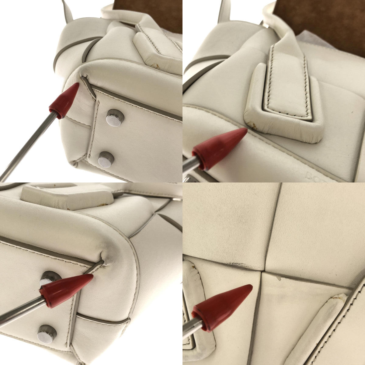 BOTTEGA VENETA | 600606 Maxi Intrecciato 迷你 Arco 2 路托特包款單肩包 | 600606白色 |女性的