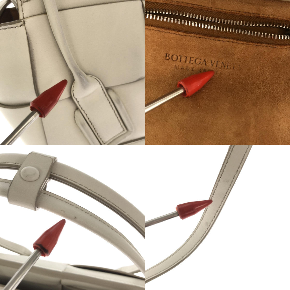 BOTTEGA VENETA / ボッテガヴェネタ | 600606 マキシイントレチャート ミニアルコ 2Way トート ショルダーバッグ | ホワイト | レディース