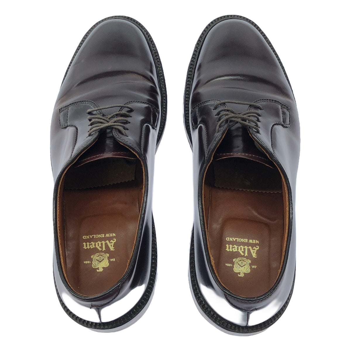 ALDEN / オールデン | 990 コードバン 外羽根 プレーントゥシューズ シューツリー付き | 8 1/2 | バーガンディ | メンズ