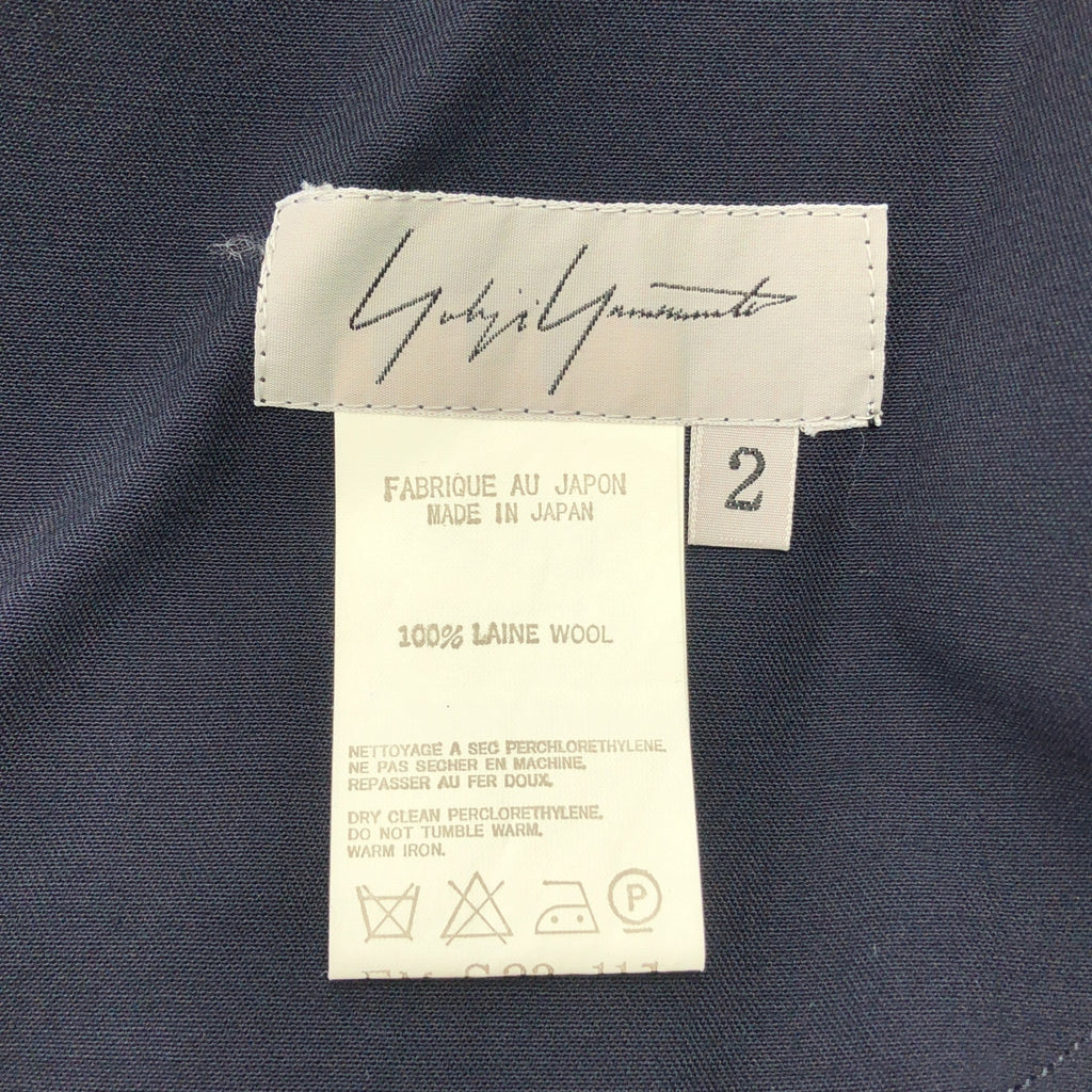 【미품】 Yohji Yamamoto FEMME / 요우지야마모토팜 | 2002AW | 드로스트링 플리츠 볼륨 랩 감기 스커트 |