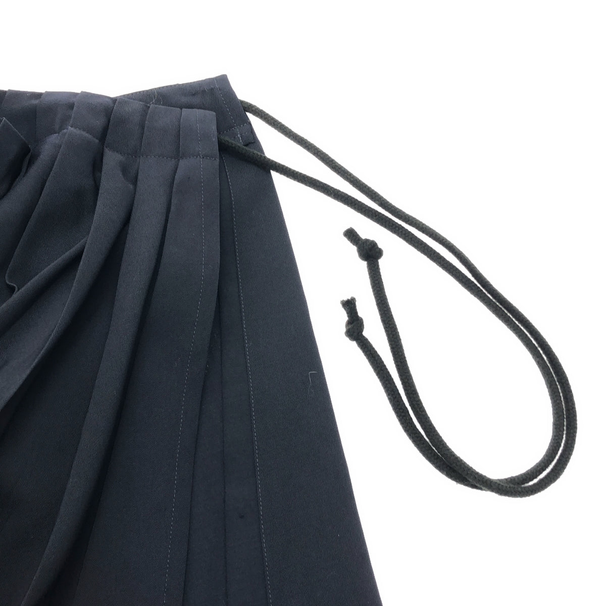 【미품】 Yohji Yamamoto FEMME / 요우지야마모토팜 | 2002AW | 드로스트링 플리츠 볼륨 랩 감기 스커트 |