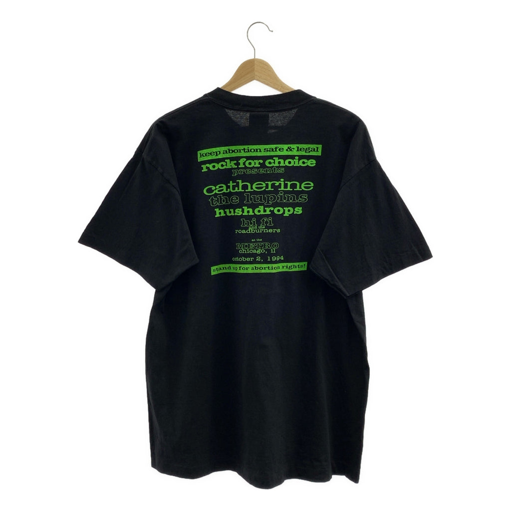 VINTAGE / 빈티지 헌 옷 | 1990s | ROCK FOR CHOICE 프린트 티셔츠 | XL | 남성