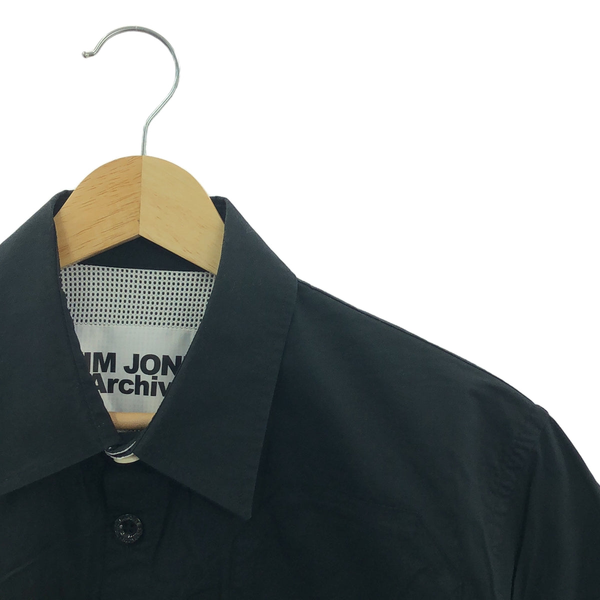 KIM JONES Archive / キムジョーンズアーカイブ | ポケットデザイン コットン 半袖 シャツ | ブラック | メンズ