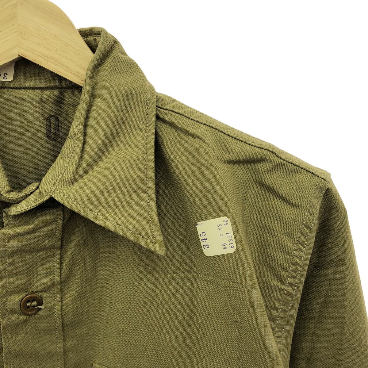 【美品】  U.S.ARMY / アメリカ軍 | 推定40s ヴィンテージ L/S シャツ | 0 | カーキ | メンズ