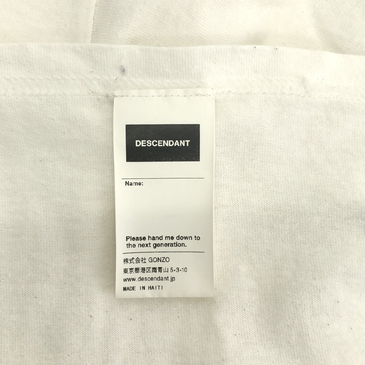 DESCENDANT / 디센던트 | 2022SS | SIGNAL SS TEE 신호 T 셔츠 | 2 | 화이트 | 남성