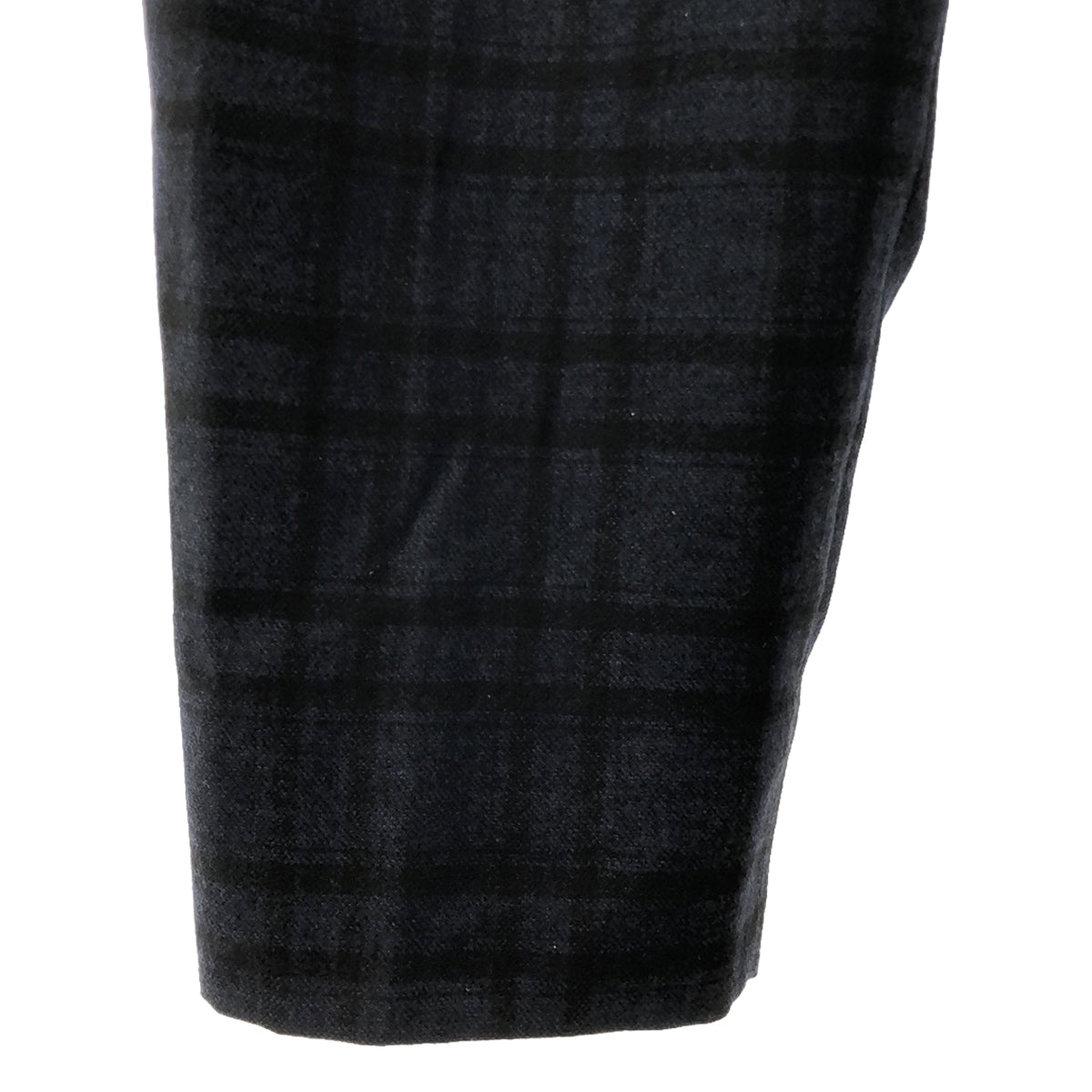 COMME des GARCONS HOMME / 컴데 갤슨 옴므 | 2021AW | 울 체크 2 택 테이퍼드 와이드 슬럭스 팬츠 | XS | 네이비/블랙 | 남성