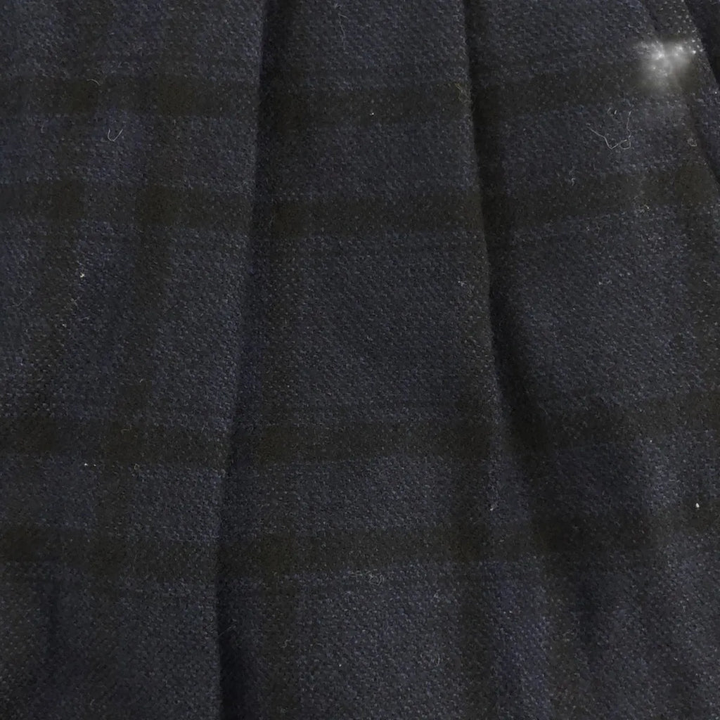 COMME des GARCONS HOMME | 2021秋冬 |羊毛格紋2褶錐形寬褲 | XS |海軍藍/黑色|男士