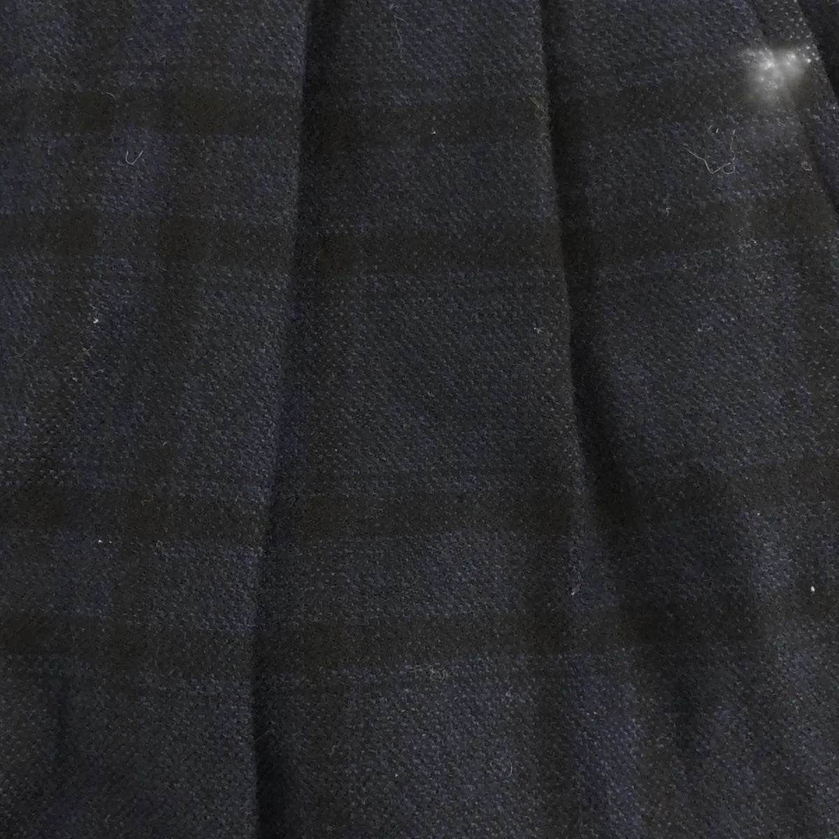 COMME des GARCONS HOMME | 2021秋冬 |羊毛格紋2褶錐形寬褲 | XS |海軍藍/黑色|男士