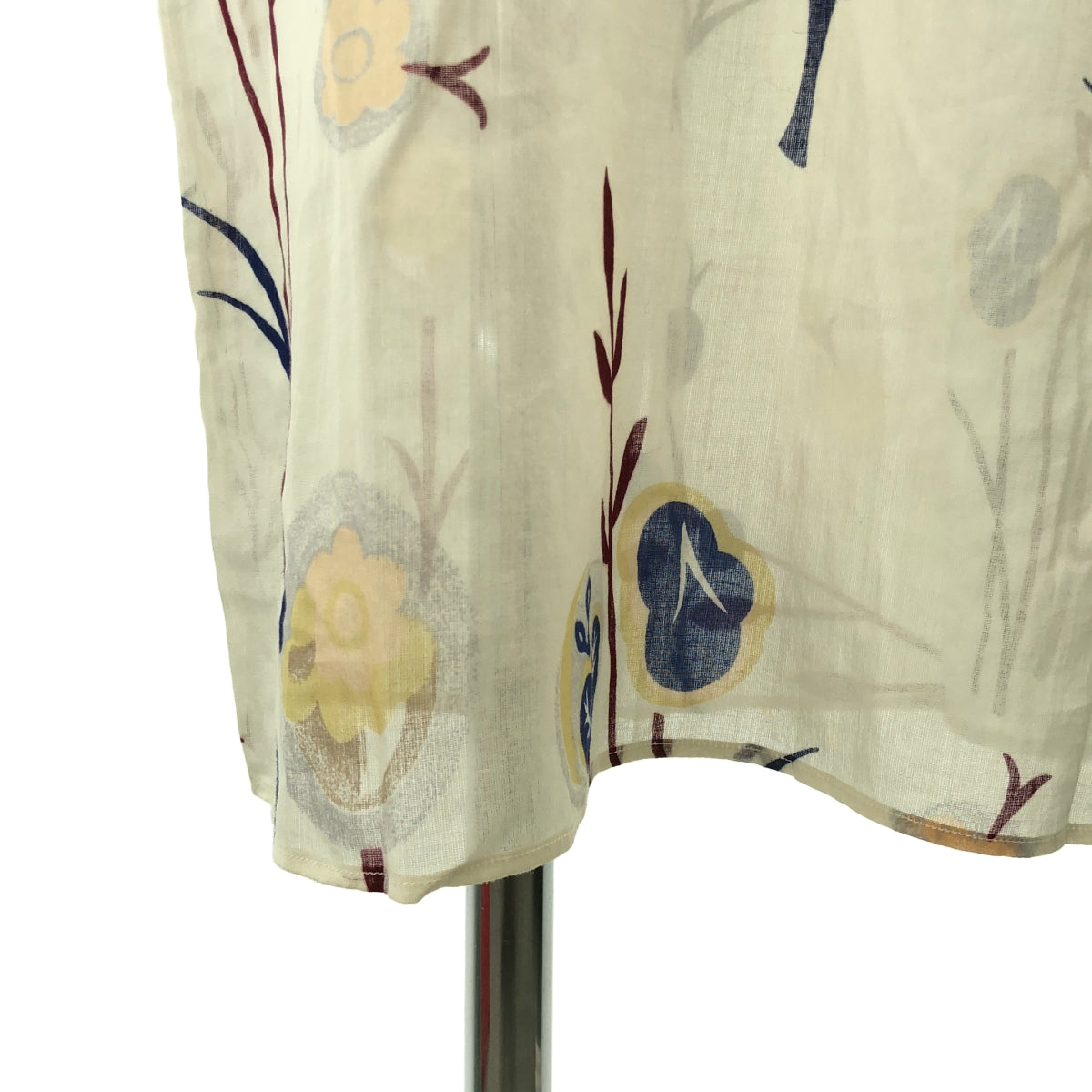 miu miu / 뮤 뮤 | 코튼 V 넥 프린트 원피스 | 38 | 여성