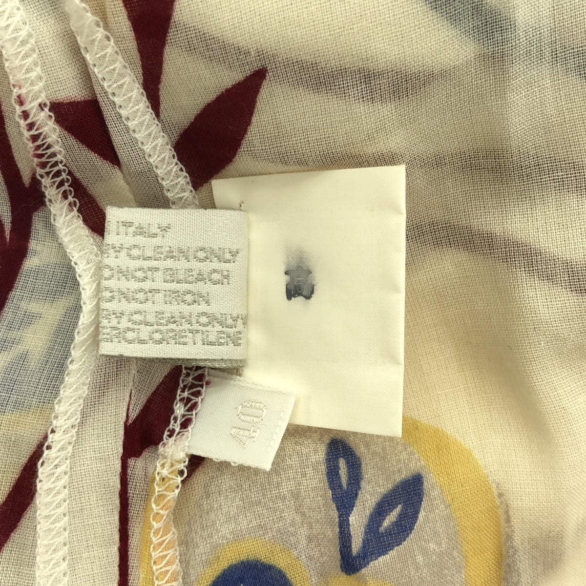 miu miu / 뮤 뮤 | 코튼 V 넥 프린트 원피스 | 38 | 여성