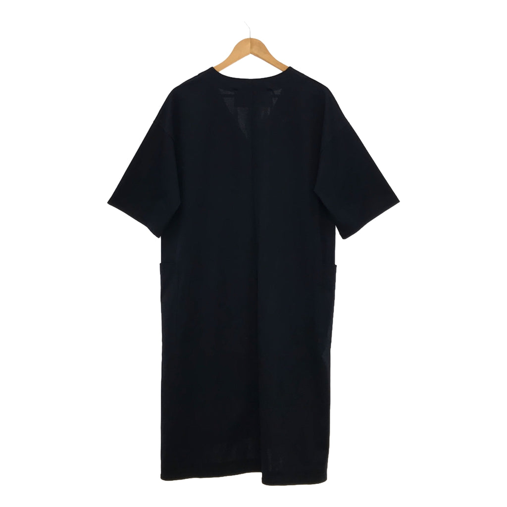 TICCA / ティッカ | スーピマコットン Vネック ボックスワンピース | F | ネイビー | レディース