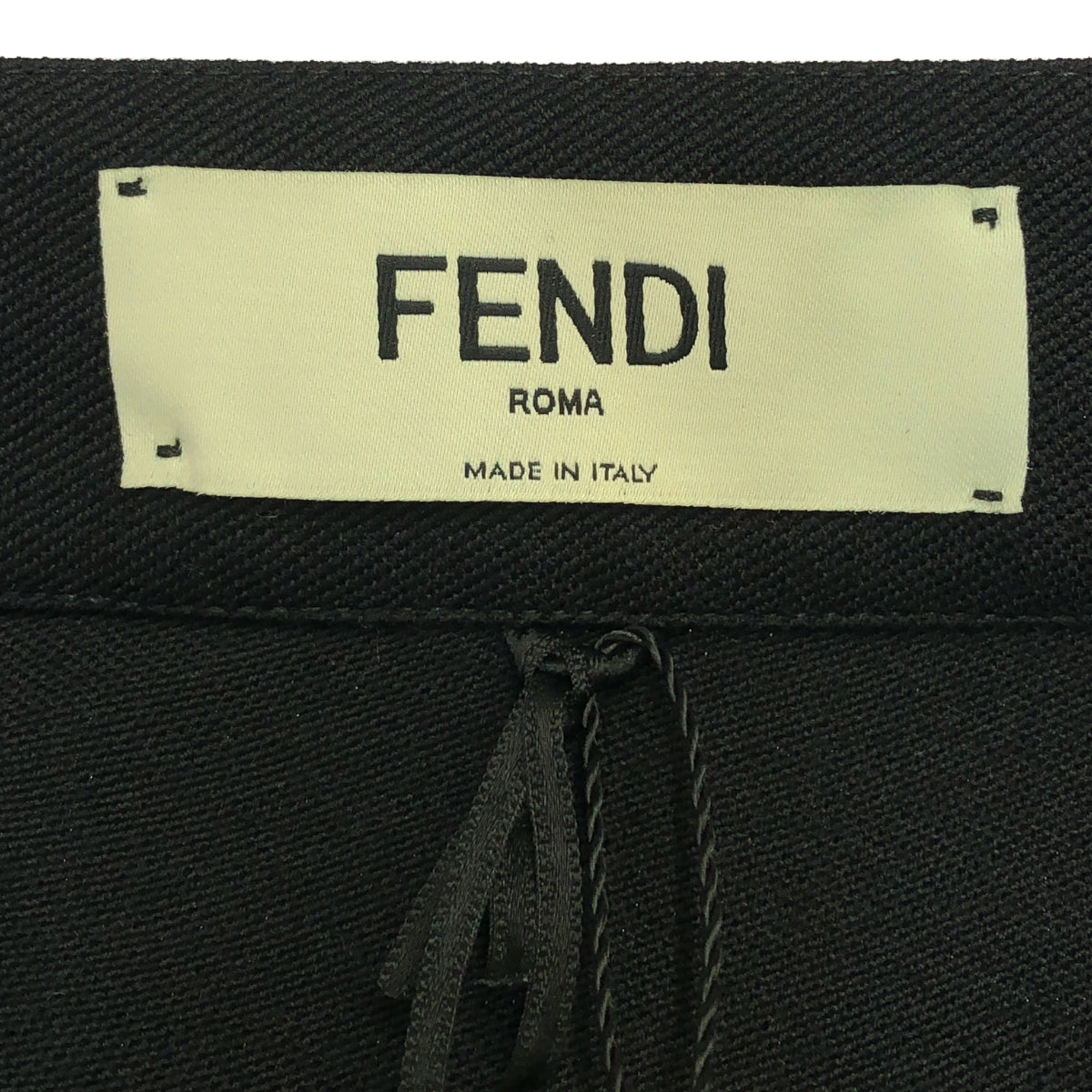 [New] FENDI | Duchesse skirt with pleated panel wool skirt | Size 40 | Black | Women's