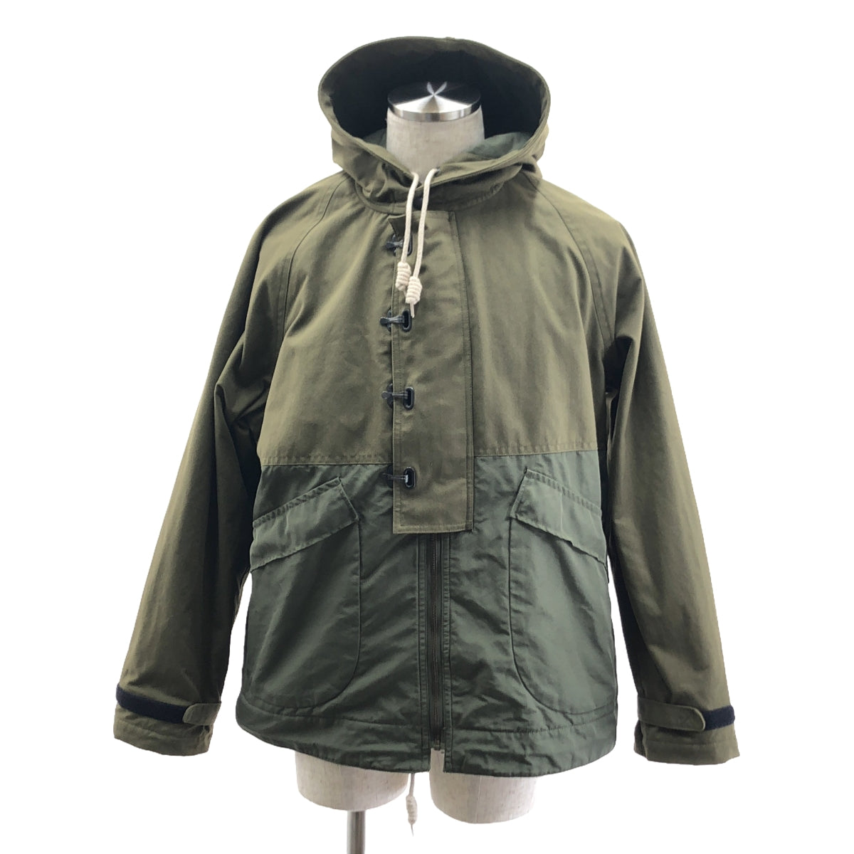 NIGEL CABOURN / 나이젤 케이본 | HALFTEX DECK JACKET / 밀리터리 데크 재킷 후디 / 양털 총 안감 | 50 | 남성