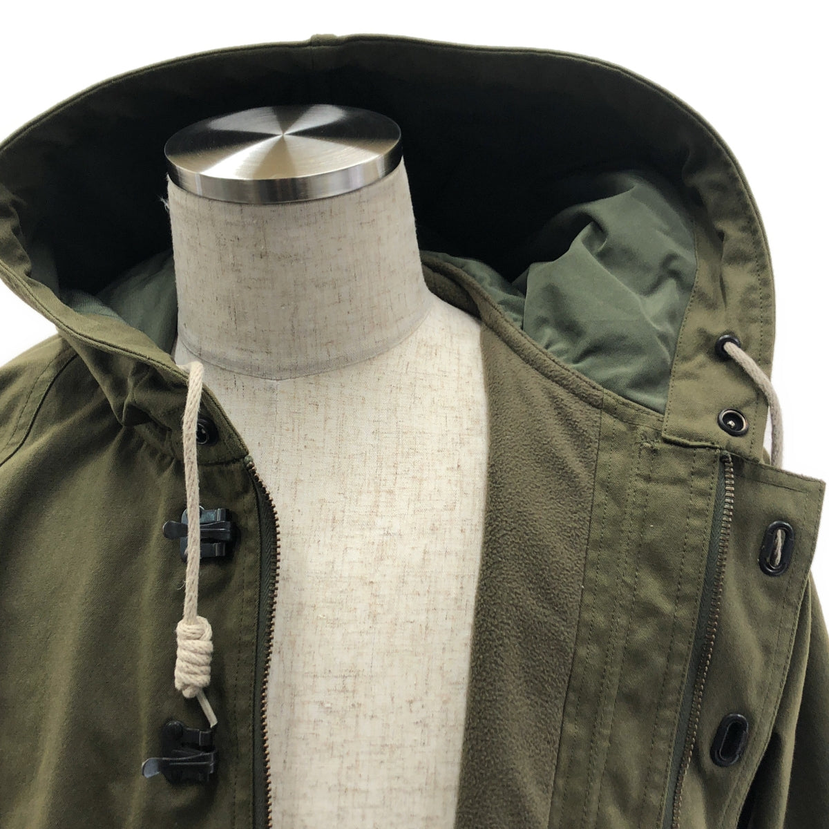 NIGEL CABOURN | HALFTEX DECK JACKET | Military deck jacket hoodie | Fully lined with fleece | Size 50 | Men's