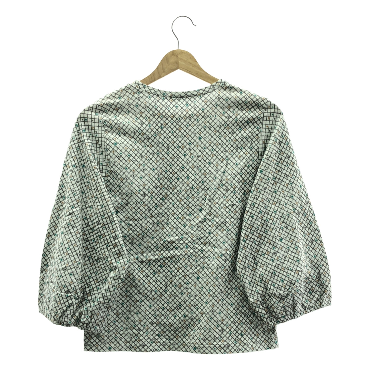 mina perhonen / ミナペルホネン | 2024AW | tuike / トゥイケ 総柄 クルーネック カットソー | 40 | ホワイト/グレー | レディース