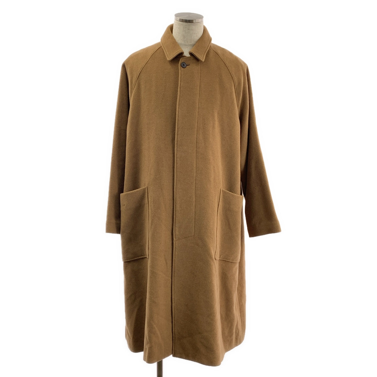 ATON / エイトン | CAMEL MOLESKIN BALMACAAN COAT モールスキン