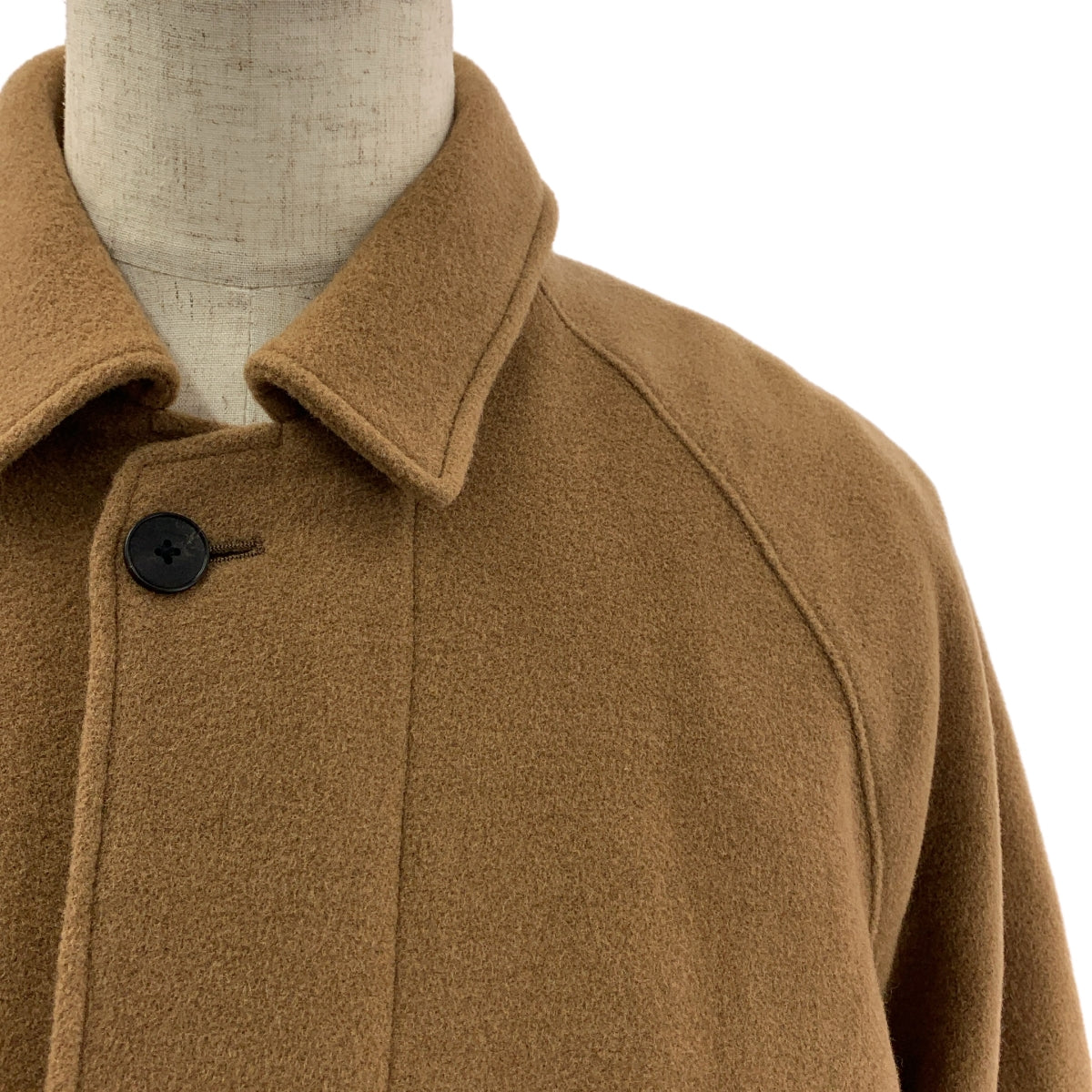 ATON / エイトン | CAMEL MOLESKIN BALMACAAN COAT モールスキン