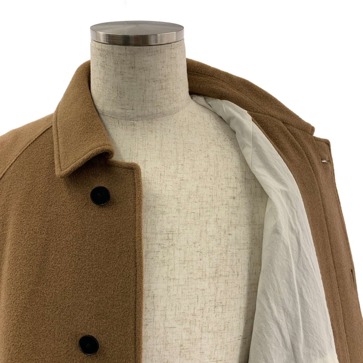 ATON / エイトン | CAMEL MOLESKIN BALMACAAN COAT モールスキン バルマカーン コート | 6 | メンズ