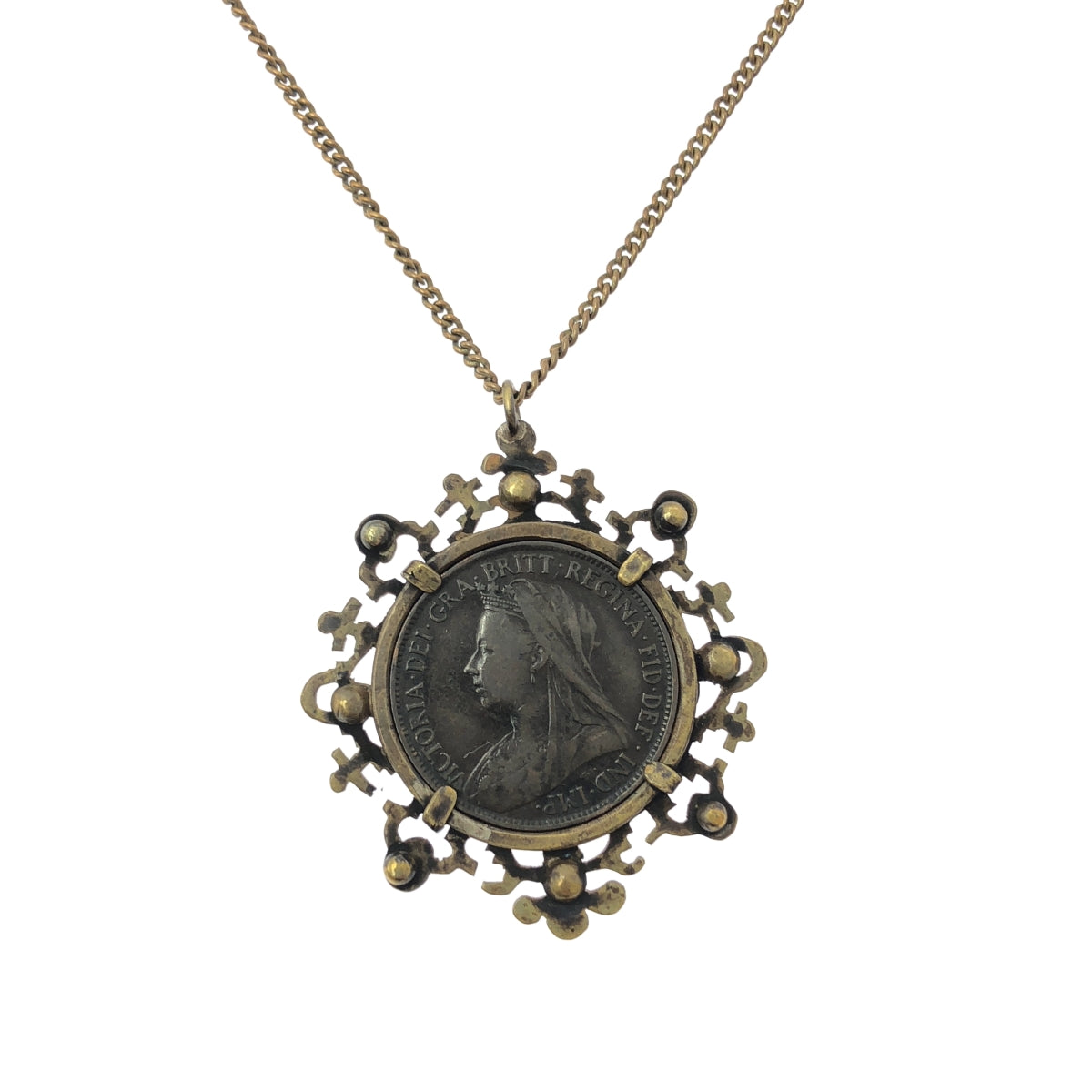 【미품】 JOHN ALEXANDER SKELTON / 존 알렉산더 스켈레톤 | 2024AW | × Slim Barrett / coin necklace / 목걸이 | gold | 남성