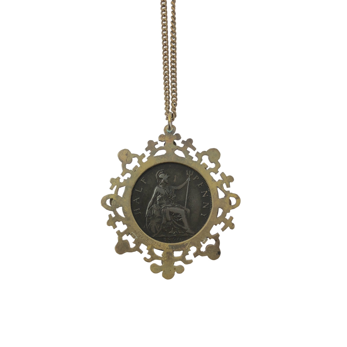 【미품】 JOHN ALEXANDER SKELTON / 존 알렉산더 스켈레톤 | 2024AW | × Slim Barrett / coin necklace / 목걸이 | gold | 남성