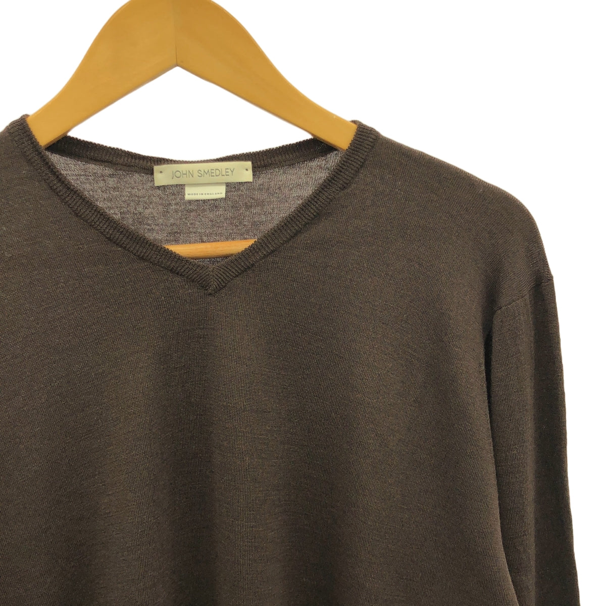 JOHN SMEDLEY / ジョンスメドレー | ウール ニット プルオーバー セーター | M | ブラウン | メンズ