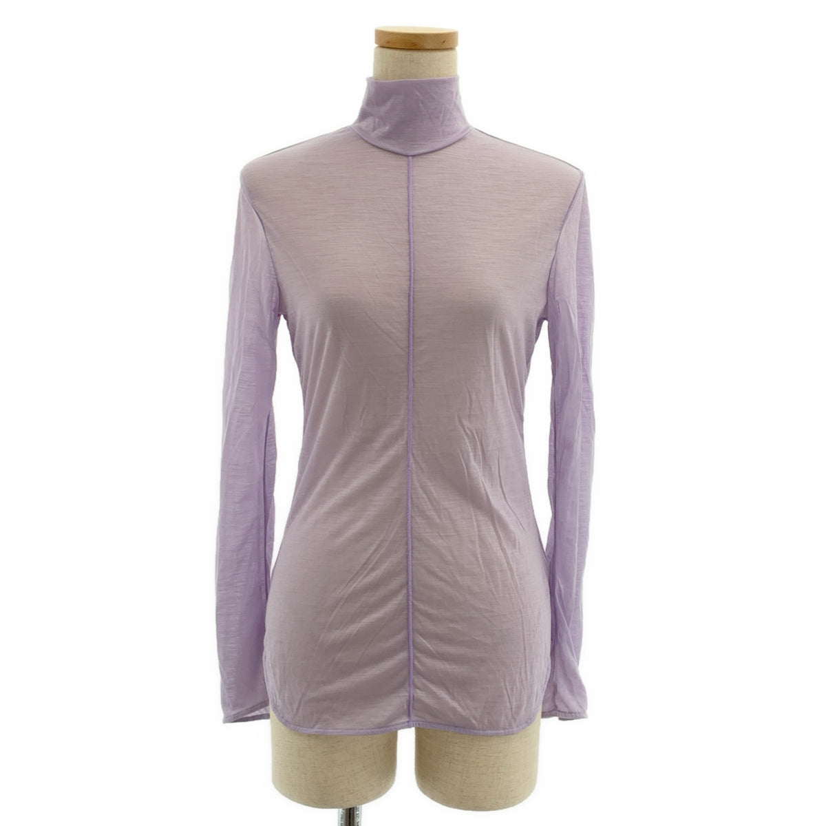 Mame Kurogouchi / マメクロゴウチ | 2023AW | Hybrid Yarn Wool Jersey High Neck Top シアー ハイネックトップス | 2 | レディース