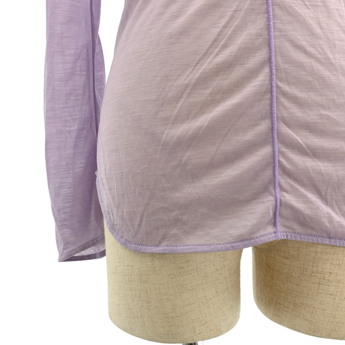 Mame Kurogouchi / マメクロゴウチ | 2023AW | Hybrid Yarn Wool Jersey High Neck Top シアー ハイネックトップス | 2 | レディース