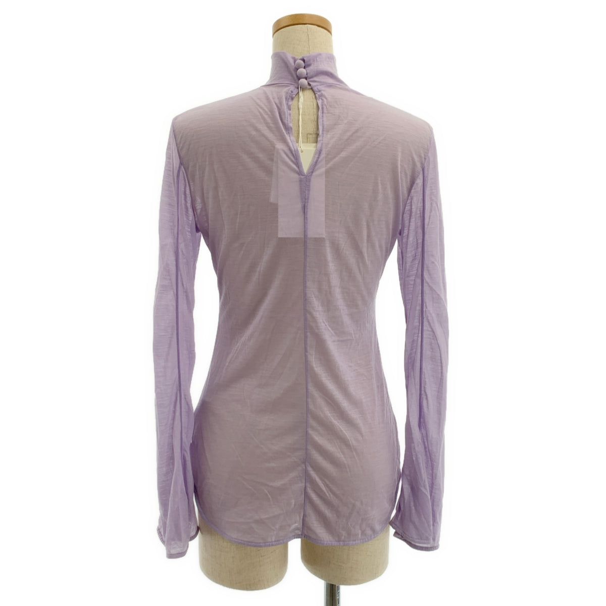 Mame Kurogouchi / マメクロゴウチ | 2023AW | Hybrid Yarn Wool Jersey High Neck Top シアー ハイネックトップス | 2 | レディース