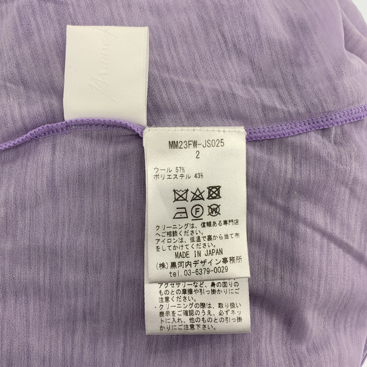 Mame Kurogouchi / マメクロゴウチ | 2023AW | Hybrid Yarn Wool Jersey High Neck Top シアー ハイネックトップス | 2 | レディース