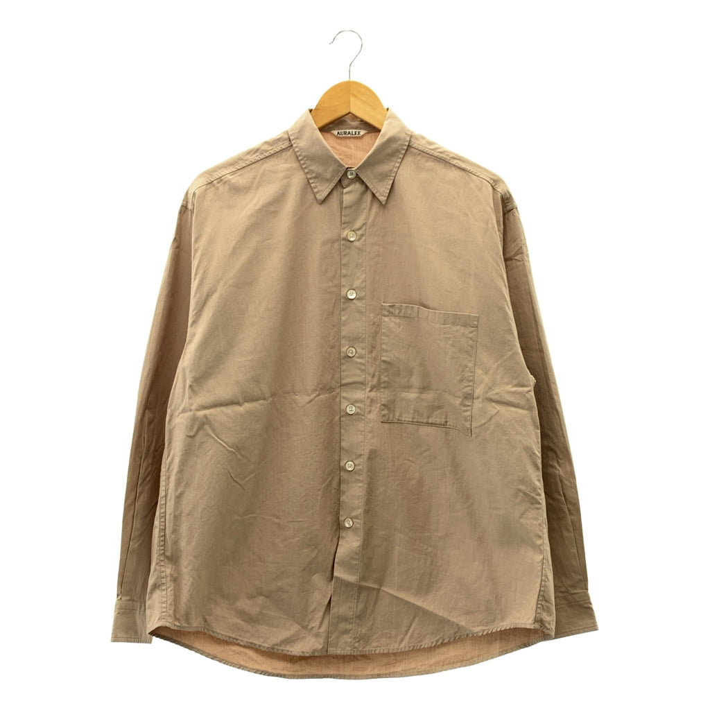 AURALEE / 오라리 | 2023SS | WASHED FINX TWILL BIG SHIRT 핑크스 코튼 트일 빅 셔츠 | 3 | 베이지 | 남성