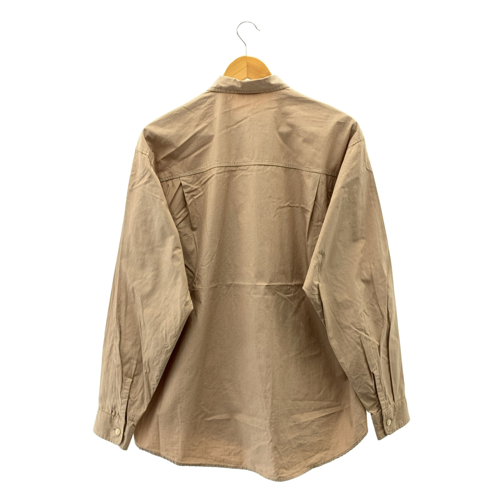 AURALEE / 오라리 | 2023SS | WASHED FINX TWILL BIG SHIRT 핑크스 코튼 트일 빅 셔츠 | 3 | 베이지 | 남성