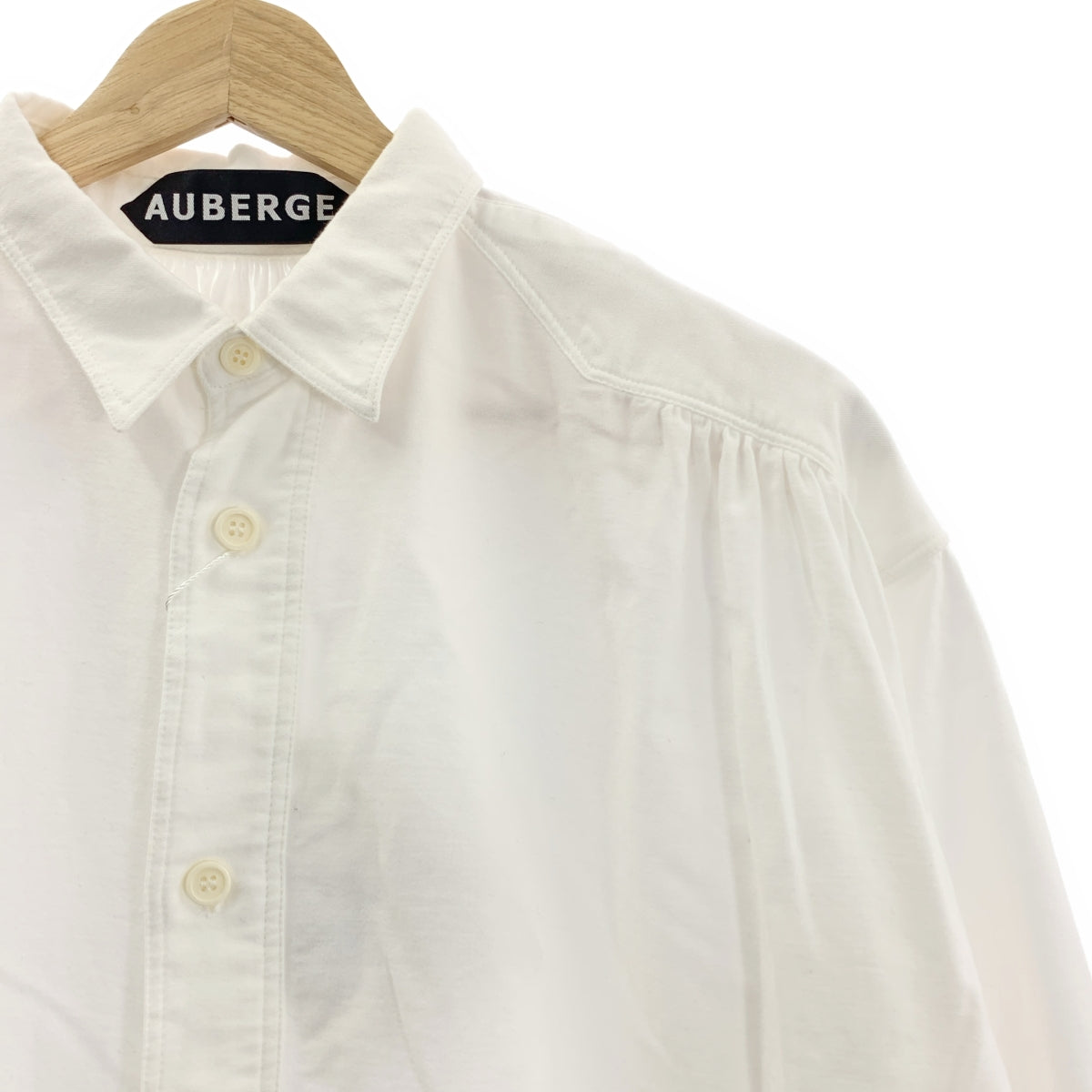 AUBERGE | 棉質褶皺常規領襯衫 | 尺寸 40 | 男款