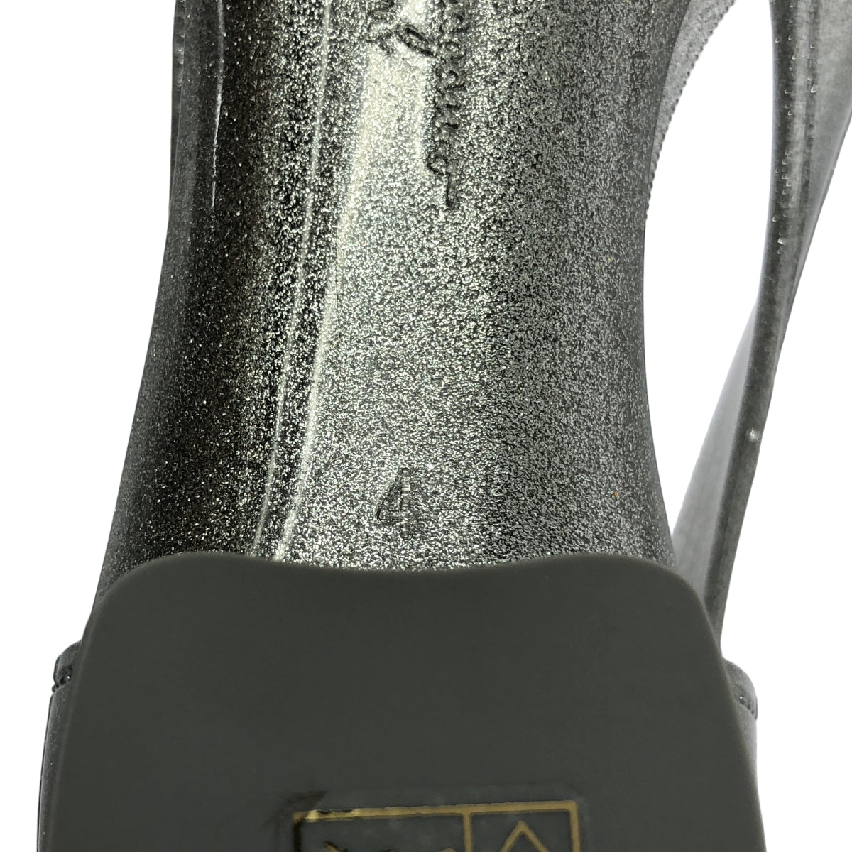 【美品】  Salvatore Ferragamo / サルヴァトーレフェラガモ | VARA JELLY 3.0cm / ロゴ リボン バレエシューズ | 4 | silver | レディース