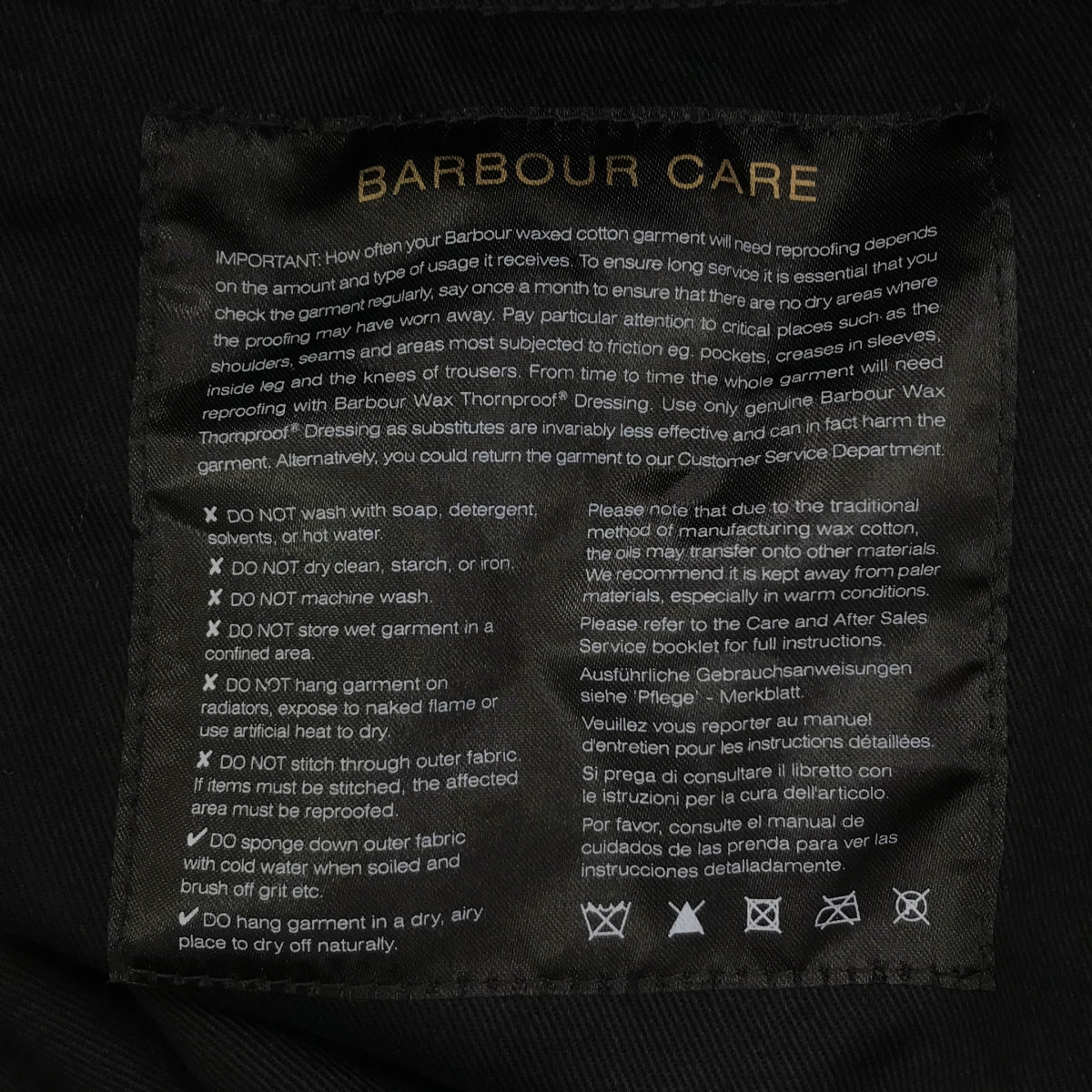 [Good Condition] Barbour | Oiled Corduroy Jacket with Detachable Hood and Liner | Size 34 | Black | Men's