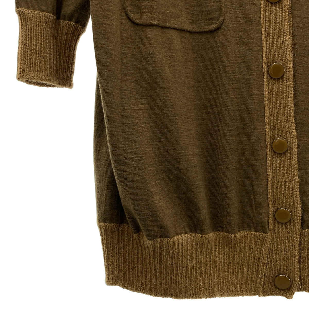 HERMES / エルメス | ゴルチエ期 ウール アルパカ Hロゴ ニット ロング