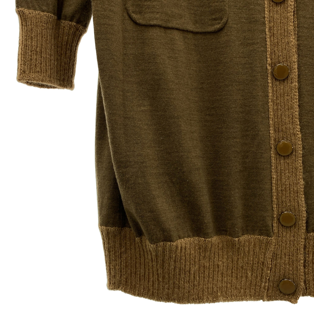 HERMES / 헤르메스 | 고르티에기 울 알파카 H 로고 니트 롱 가디건 | 42 |