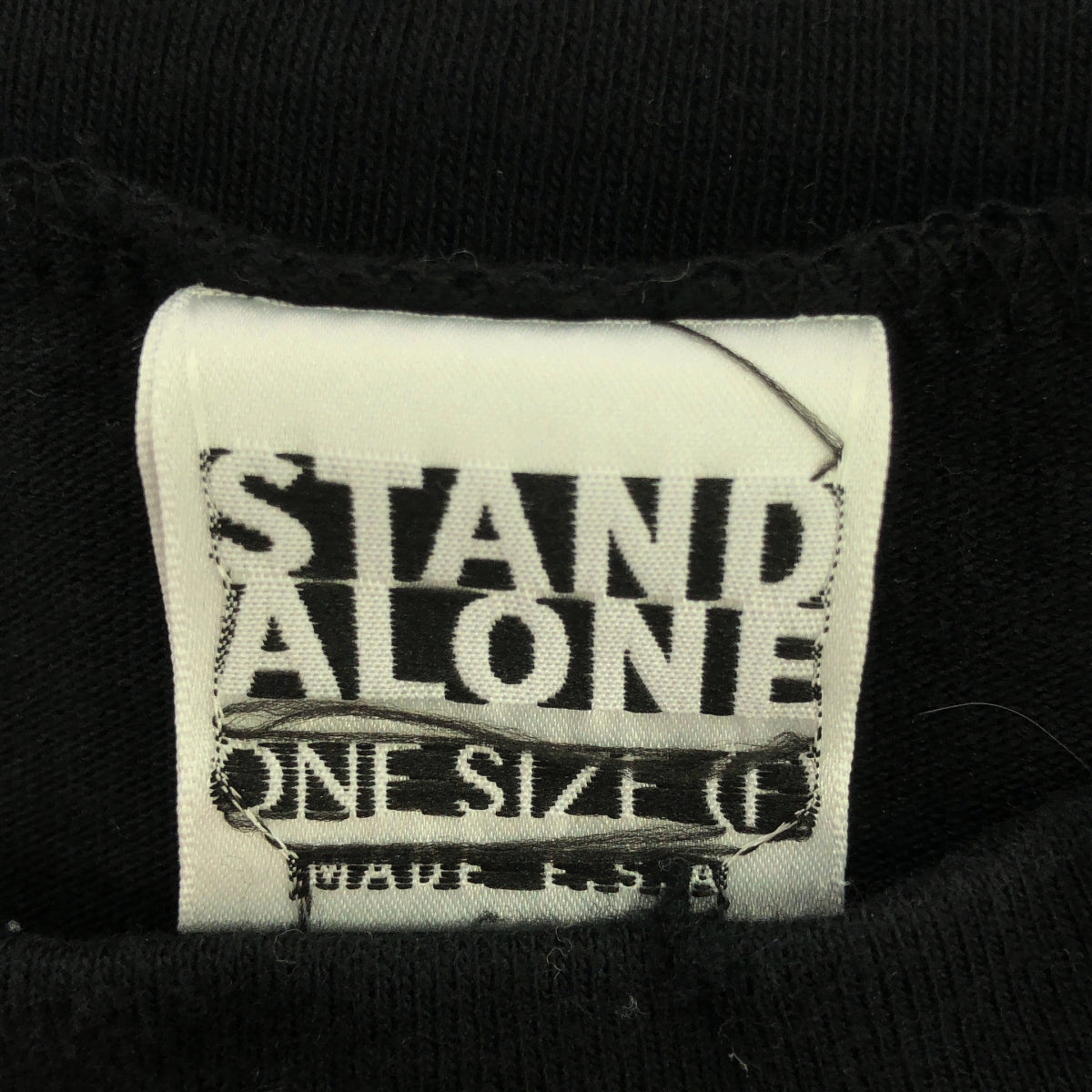 STAND ALONE / スタンドアローン | 2023AW | LAYERED SHIRT ダメージ加工 レイヤード Tシャツ | F | ブラック / ホワイト | レディース