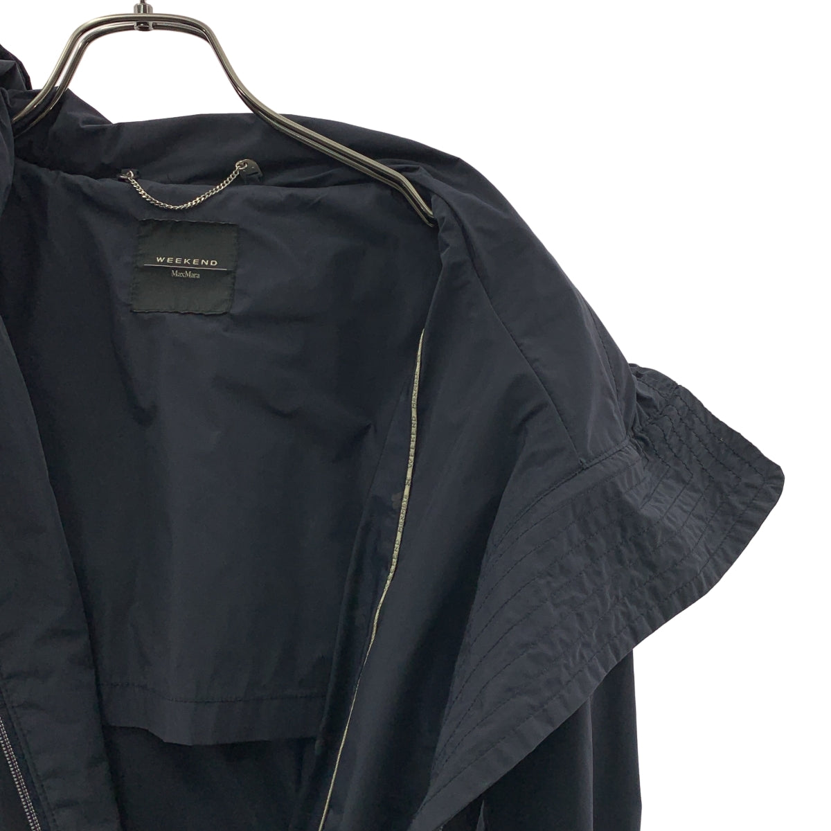 WEEKEND MAX MARA / ウィークエンドマックスマーラ | ポリエステル フーデッド ハーフコート | 44 | レディース