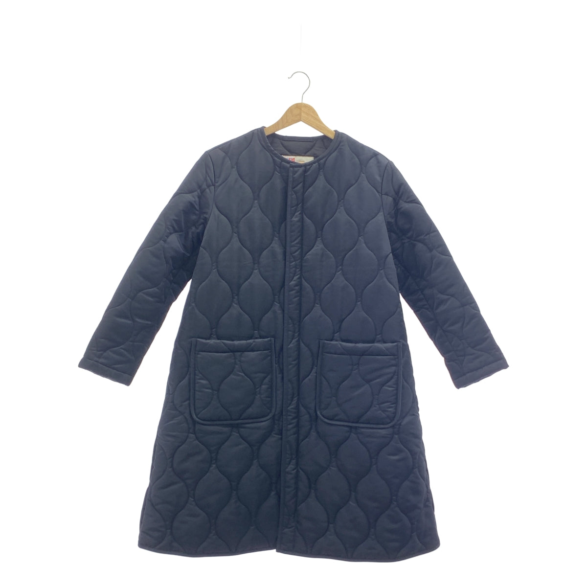 [狀況極佳] 傳統風衣 | ARKLEY 拉鍊絎縫長外套 | XS | 深海軍藍 | 女款